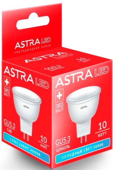 

Светодиодная лампочка Astra MR16 10W 4000K