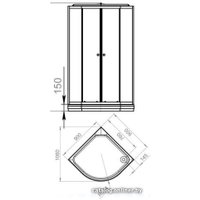 Душевая кабина Saniteco SN-8005W 90x90 (матовое стекло)