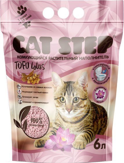 

Наполнитель для туалета Cat Step Tofu Lotus 6 л