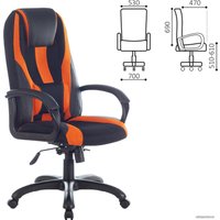 Игровое (геймерское) кресло Brabix Premium Rapid GM-102 532420 (черный/оранжевый)