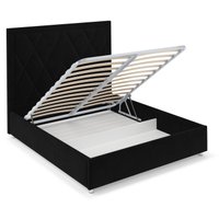 Кровать Мебель-АРС Треви 140 (велюр черный НВ-178 17)