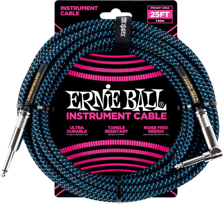

Гитарный кабель Ernie Ball P06060 6.3 мм - 6.3 мм (7.62 м, черный/синий)