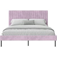 Кровать НК-Мебель Novel 140x200 26011199 (велюр пыльно-розовый)