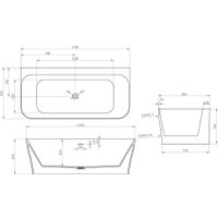 Ванна Abber Stein AS9616 (белый матовый)