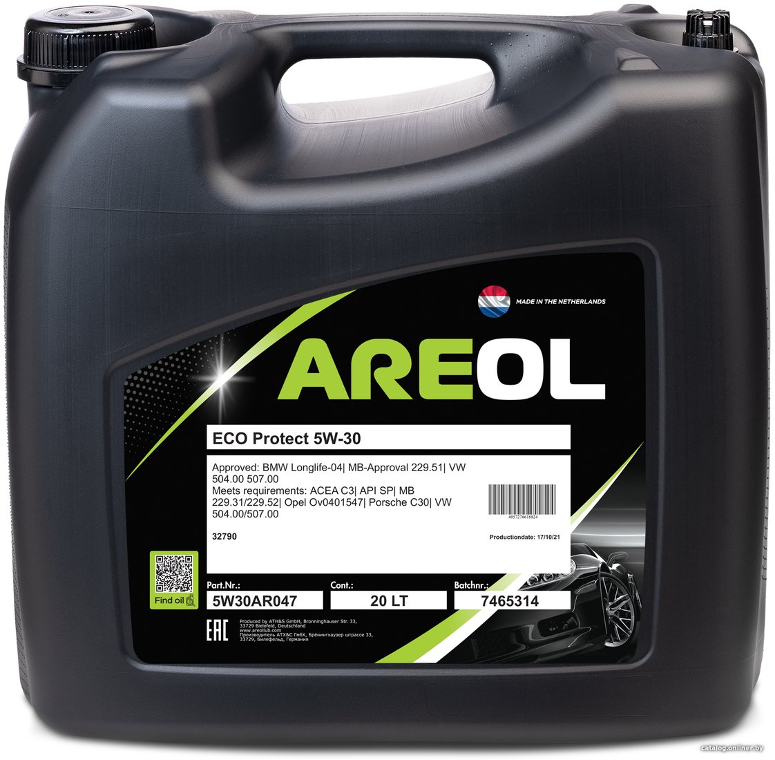 Моторное масло Areol ECO Protect 5W-30 20л