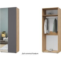 Шкаф распашной Modern Челси Ч21 (золотой дуб/графит)