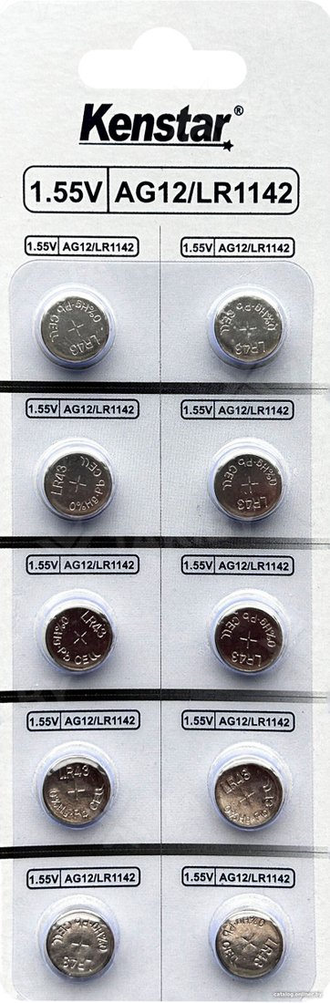 Батарейка Kenstar G12/LR1142/LR43/386A/186, 1.55V, BL-10 (10 шт/уп)