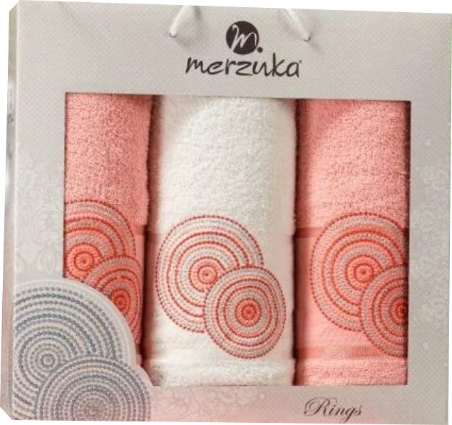 

Набор полотенец Merzuka Rings 11041 (3 шт, в коробке, персиковый)