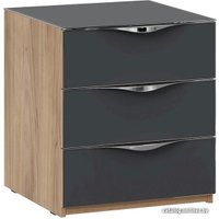 Тумба Трия Глосс ТД-319.03.02 (яблоня беллуно/стекло графит матовый)