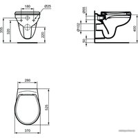 Унитаз подвесной Ideal Standard WC-Paket Eurovit Pro K881201