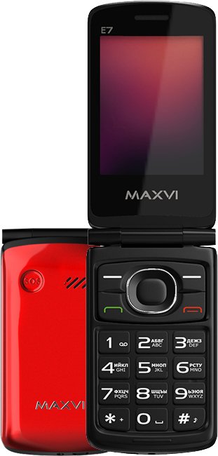 

Телефон Maxvi E7 (красный)