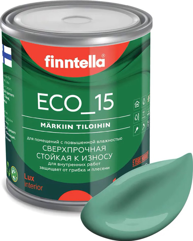 

Краска Finntella Eco 15 Jade F-10-1-1-FL036 0.9 л (бирюзовый)