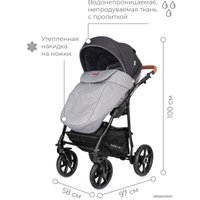 Универсальная коляска Riko Basic Bella Lux (2 в 1, 01/темно-серый)