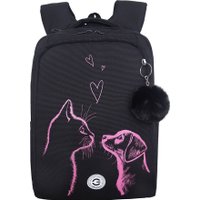 Школьный рюкзак Grizzly RG-666-5 (черный/розовый)