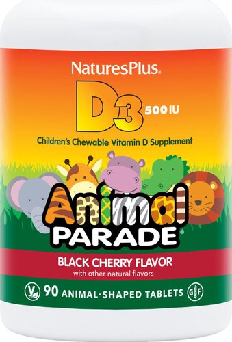 Витамин NaturesPlus Animal Parade D3 500 IU Children’s Chewables (90 таблеток)