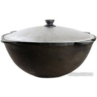 Казан Chugun Invest Узбекский с алюминиевой крышкой (10 л, плоское дно)