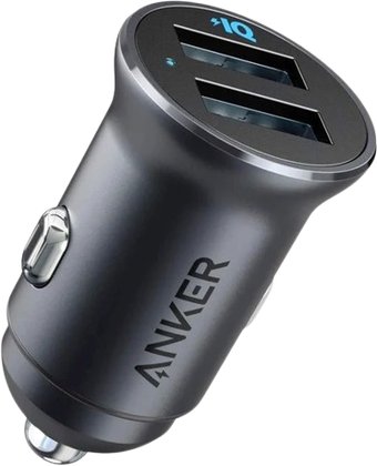Автомобильное зарядное Anker PowerDrive 2 Alloy A2727 (черный)