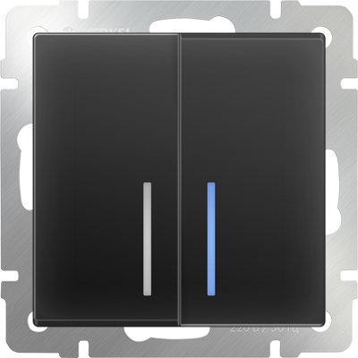 

Выключатель Werkel WL08-SW-2G-LED (черный)