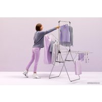 Сушилка для белья Brabantia Hangon 25 м с перекладиной 403545 (серый металлик)