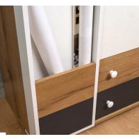 Шкаф распашной Глазов МЦН Лойс 85 (Дуб золотистый/Белый/Графит)