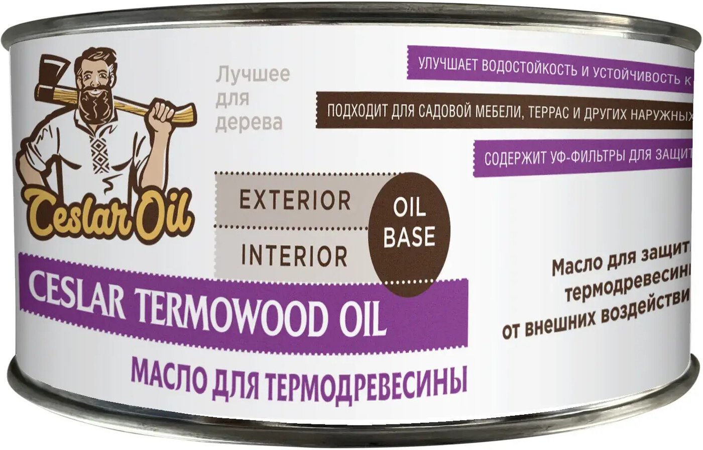 

Масло Ceslar TermoWood Oil для термодревесины 0.45л (прозрачный)
