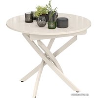 Кухонный стол Трия Diamond тип 3 (бежевый муар/бежевый глянец)