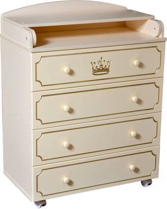 Детский комод Кедр Victoria 804 Crown (слоновая кость)
