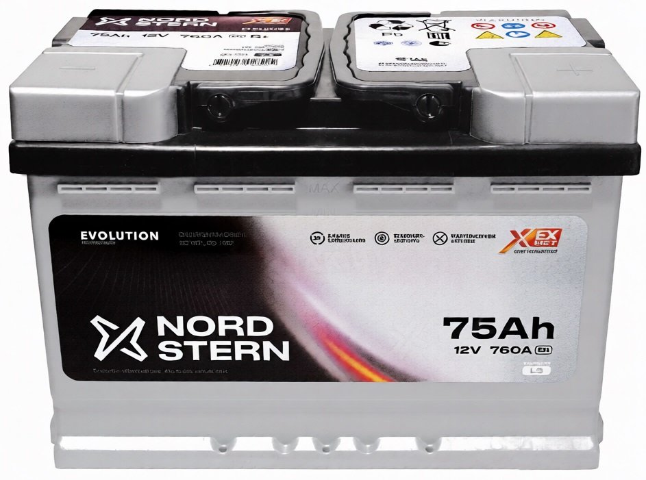 

Автомобильный аккумулятор Nordstern R+ (75 А·ч)