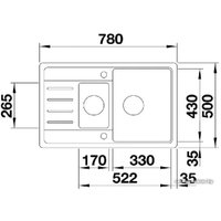 Кухонная мойка Blanco Legra 6S Compact (шампань) [521306]