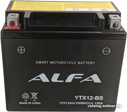 

Мотоциклетный аккумулятор ALFA YTX12-BS (12 А·ч)