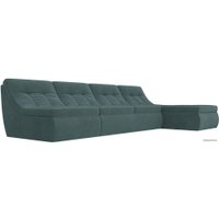 Угловой диван Лига диванов Холидей 101826 (бирюзовый)