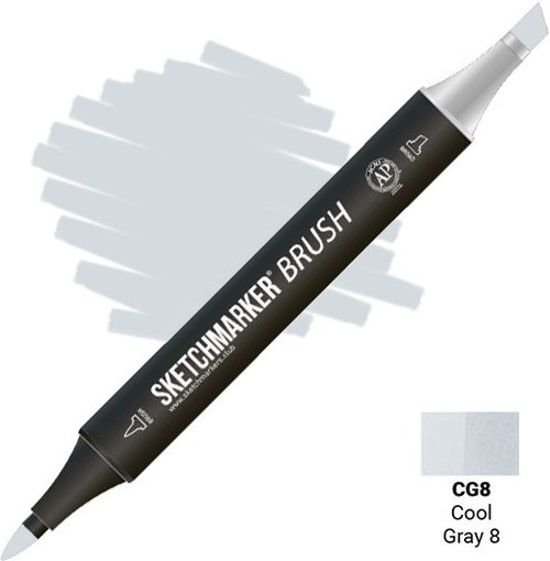 

Маркер художественный Sketchmarker Brush Двусторонний CG8 SMB-CG8 (прохладный серый 8)