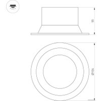 Точечный светильник Arlight MS-BREEZE-BUILT-R104-12W Warm3000 036615