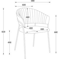 Стул с подлокотниками Алвест AV 433 (изумрудный бархат H-30/черный)