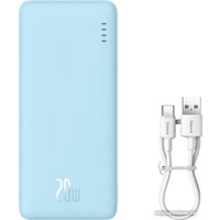Внешний аккумулятор Baseus Airpow Fast Charge Power Bank 20W 10000mAh (голубой) + брендированный брелок Baseus