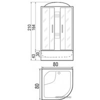 Душевая кабина River Dunay 80/43 MT