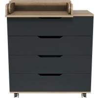 Детский комод Incanto Юг с органайзером 800/4 PK-0077/5/kЛ (дуб/графит)