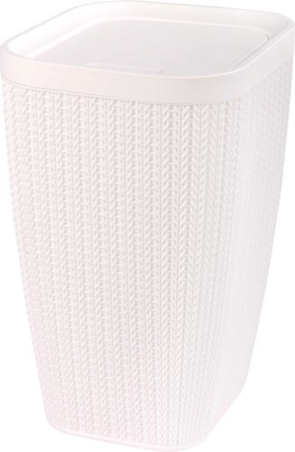 Мусорное ведро Альтернатива Вязаное плетение М7487 10 л (белый)