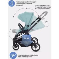 Коляска прогулочная «книга» MOWbaby Finch MB105 (зеленый)