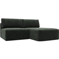 Угловой диван Лига диванов Лига-060 НПБ угол универсальный 129498 (шенилл Rimini 09 зеленый)