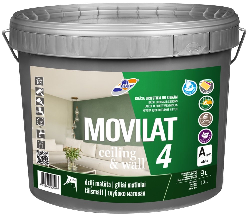 

Краска Рижский лакокрасочный завод Movilat 4 База 1 9л