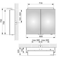  Keuco Шкаф с зеркалом Royal L1 13603.171302