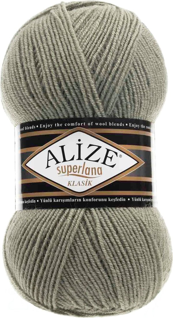 Пряжа для вязания Alize Superlana 138 100 г 280 м (зеленый миндаль)