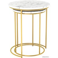 Журнальный столик Sheffilton SHT-CT7 (мрамор каррара белый/золото)