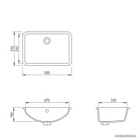 Умывальник Aquasanita BQC 53 700 (белый)