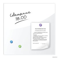 Магнитно-маркерная доска BRAUBERG стеклянная 45x45 см (белый)