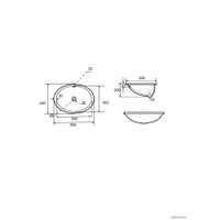 Умывальник Uptrend Coma (глянцевый белый)