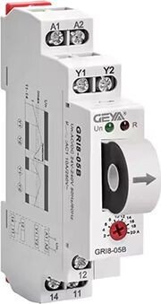 Реле тока GEYA Реле контроля тока GRI8-05B, In=(2_20A) AC/DC, 1CO, 10A(250VAC), Uпит 24_240VAC/DC, Imax/Imin, встроенный ТТ D=8mm, 1M