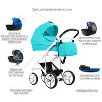 Универсальная коляска BEBETTO Magnum (3 в 1, 199, черная рама)