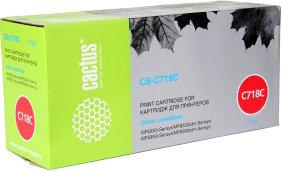 

Картридж CACTUS CS-C718C (аналог Canon 718 Cyan (2661B002AA))